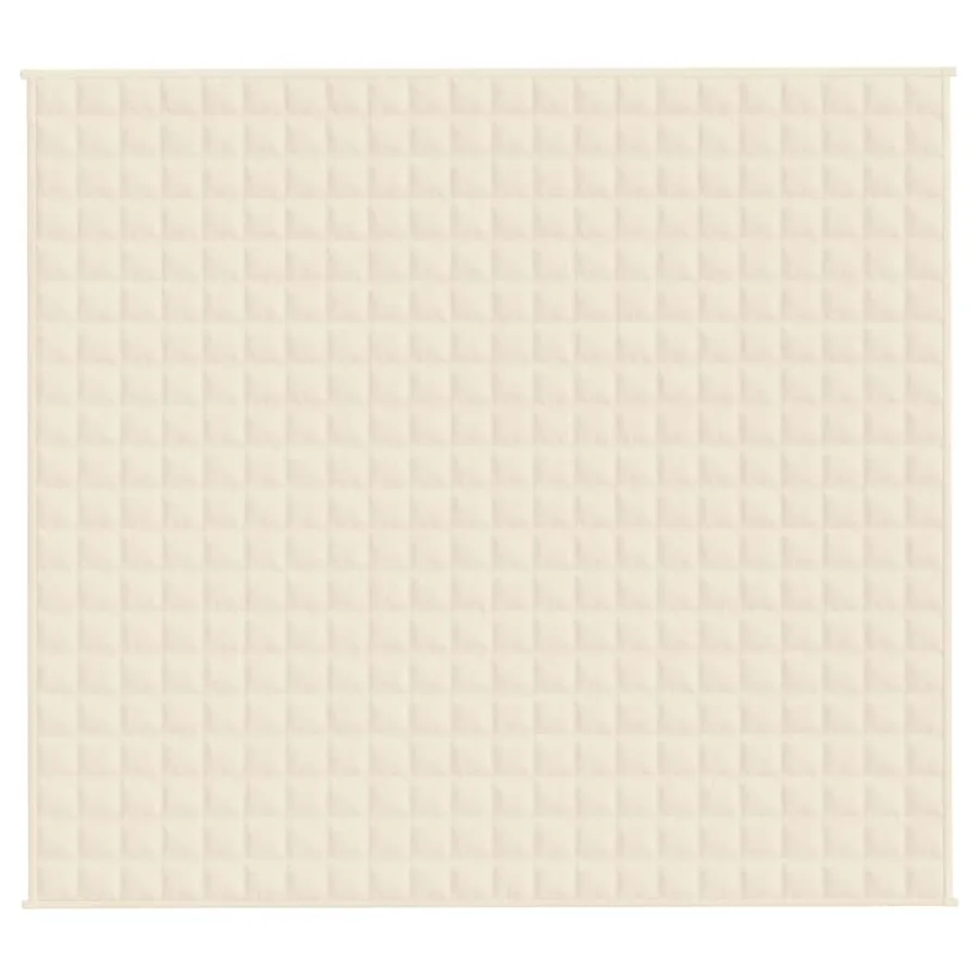 Couverture lestée Crème clair 200x225 cm 9 kg Tissu - 3