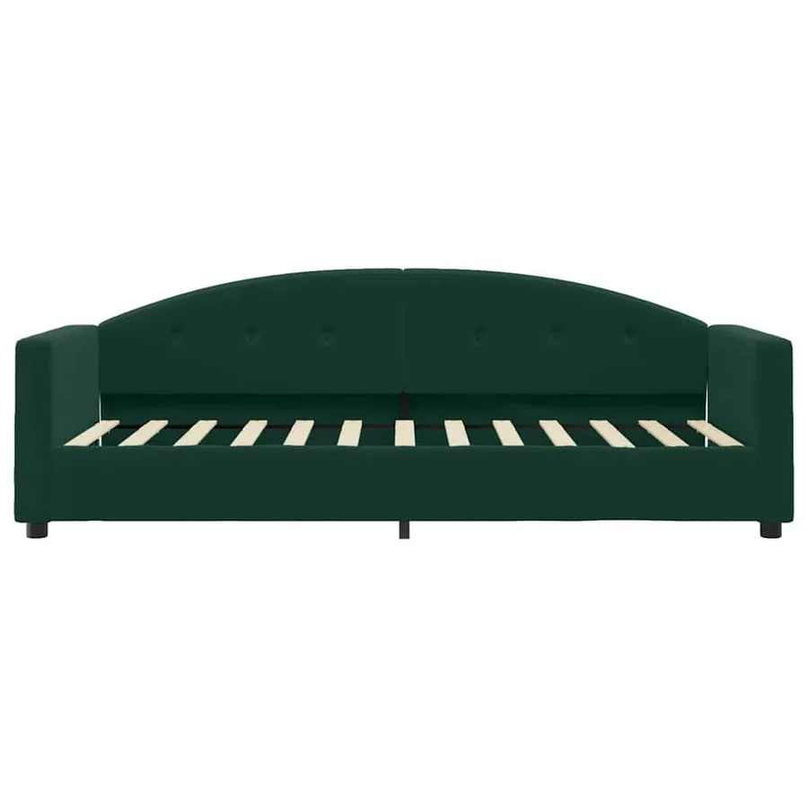 Lit de jour avec matelas vert foncé 80x200 cm velours - 4