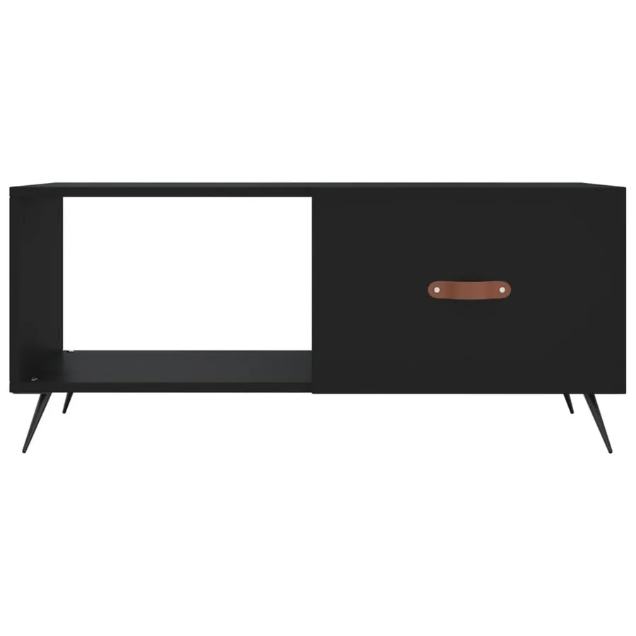 Table basse noir 90x50x40 cm bois d'ingénierie - 5