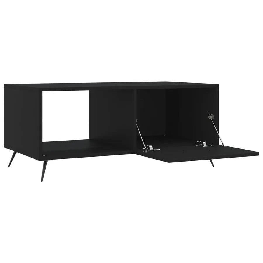 Table basse noir 90x50x40 cm bois d'ingénierie - 6