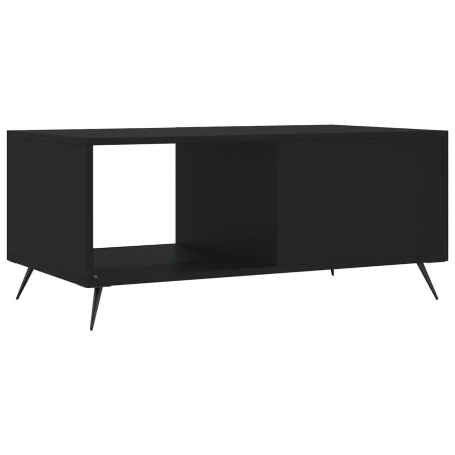 Table basse noir 90x50x40 cm bois d'ingénierie - 8