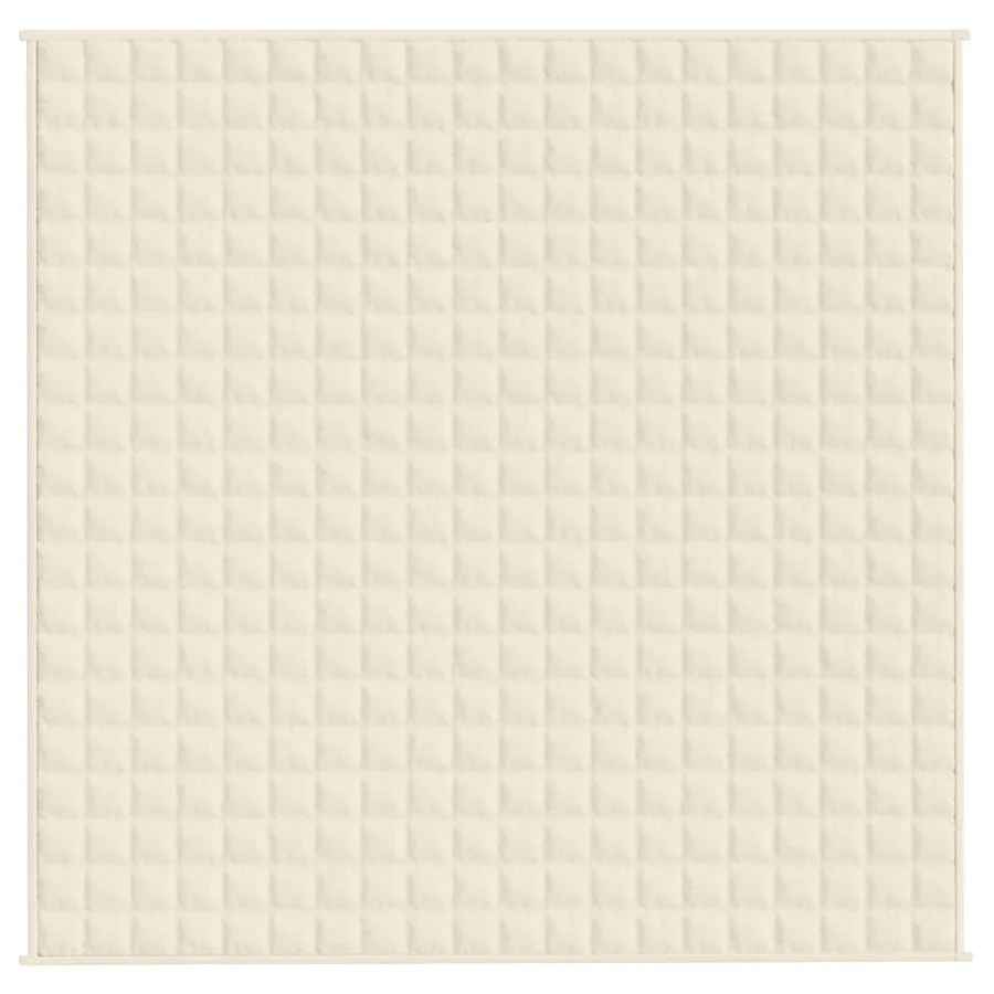 Couverture lestée Crème clair 200x200 cm 9 kg Tissu - 3