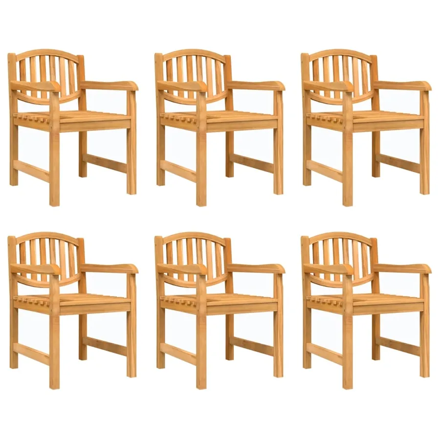 Ensemble à manger de jardin 7 pcs Bois de teck solide - 3