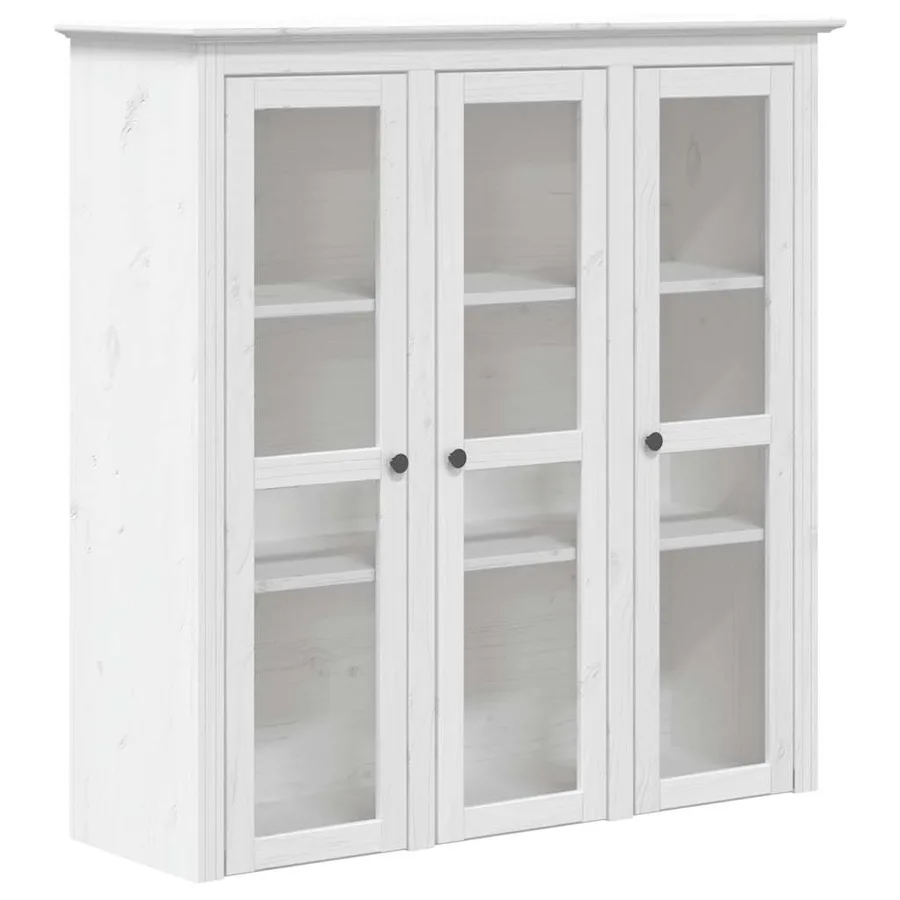 Buffet BODO blanc 115,5x43x200,5 cm bois massif de pin - 3
