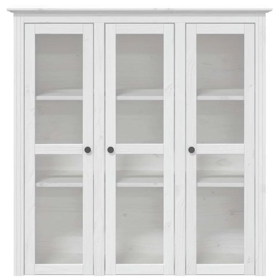 Buffet BODO blanc 115,5x43x200,5 cm bois massif de pin - 4