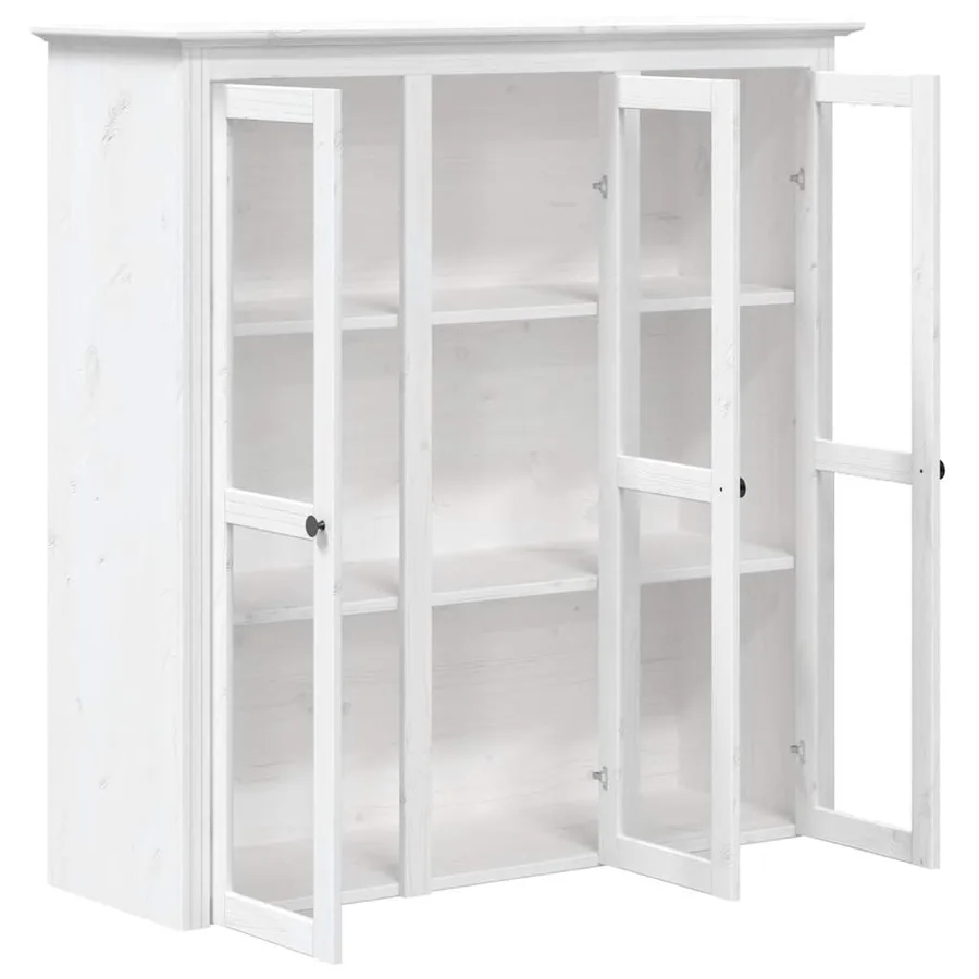 Buffet BODO blanc 115,5x43x200,5 cm bois massif de pin - 5