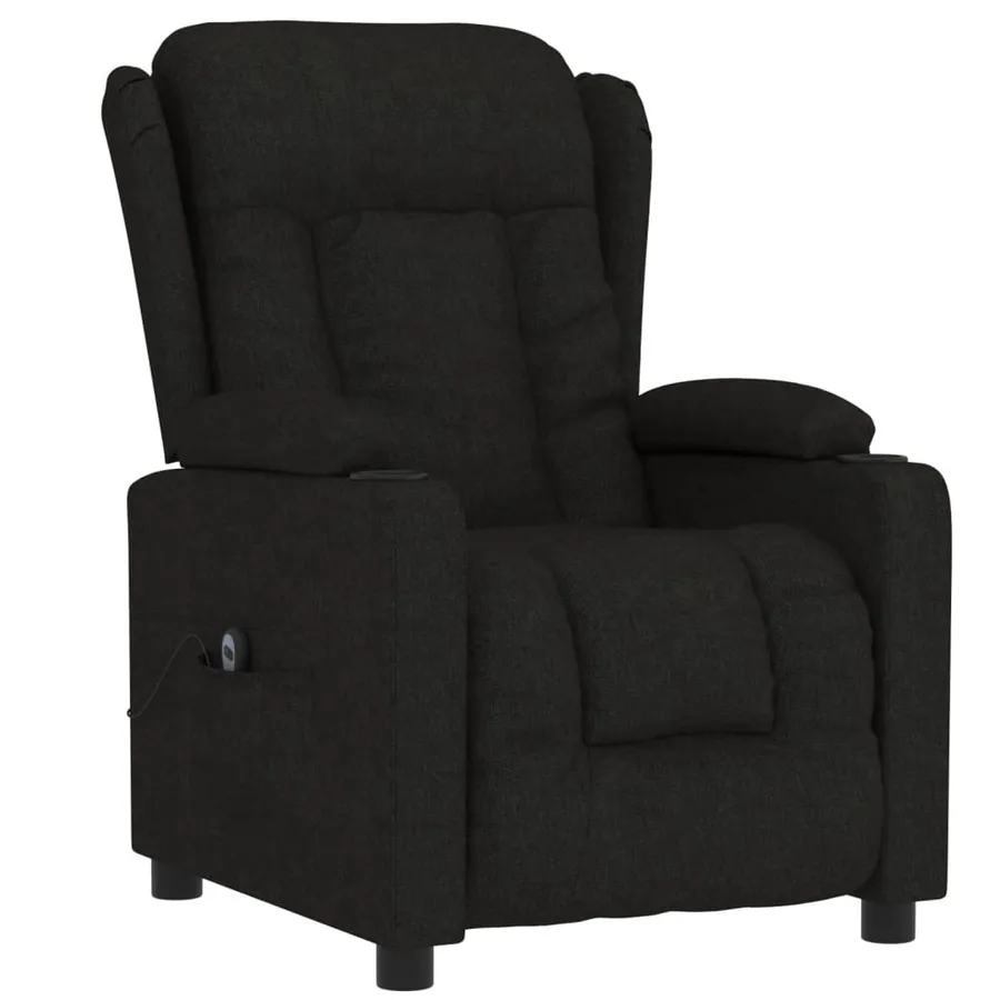 Fauteuil inclinable électrique Noir Tissu - 3