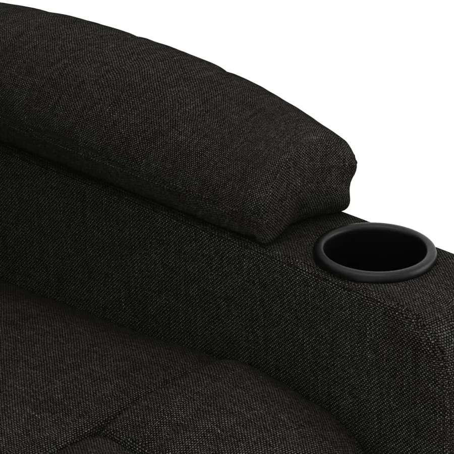Fauteuil inclinable électrique Noir Tissu - 8