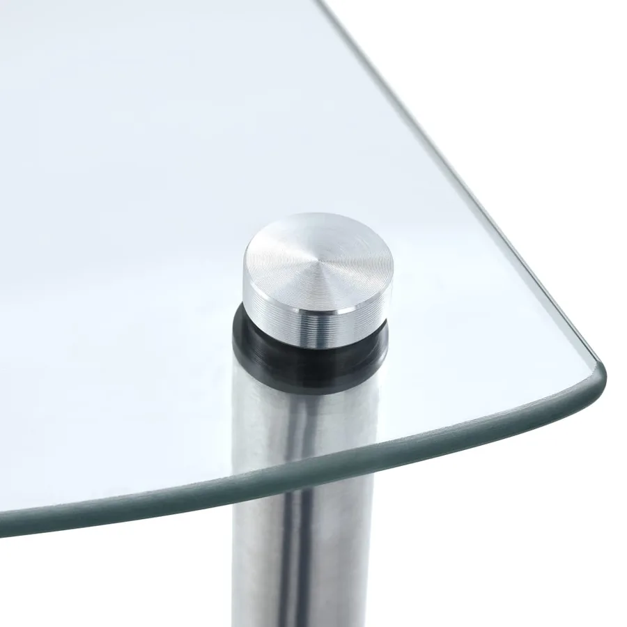 Étagère 5 niveaux Transparent 30x30x130 cm Verre trempé - 5