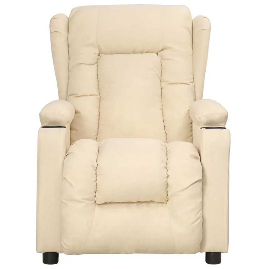 Fauteuil inclinable Crème Tissu - 2
