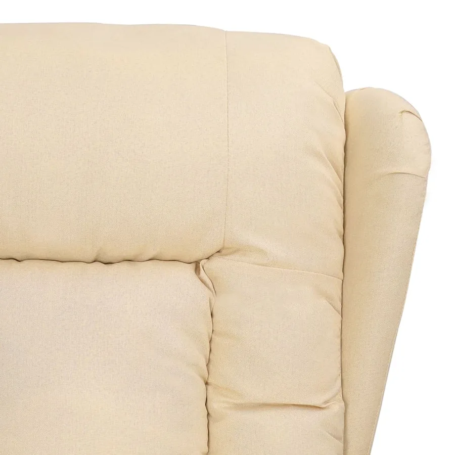 Fauteuil inclinable Crème Tissu - 5