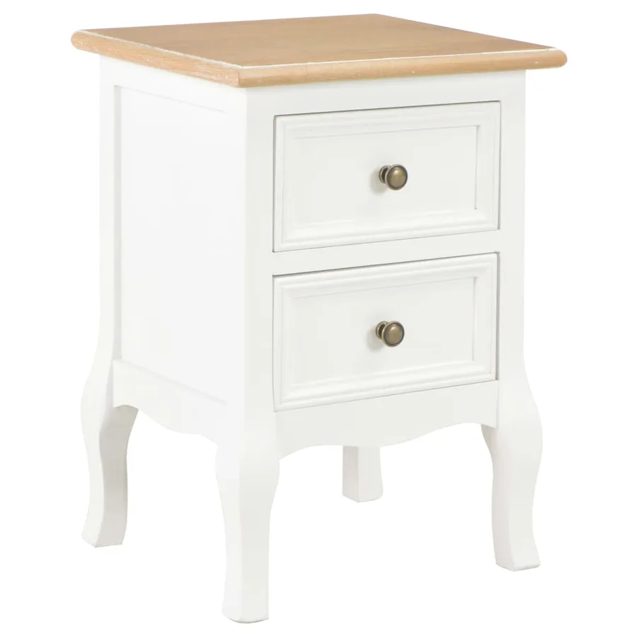 Tables de chevet 2 pcs blanc 35x30x49 cm MDF - 2