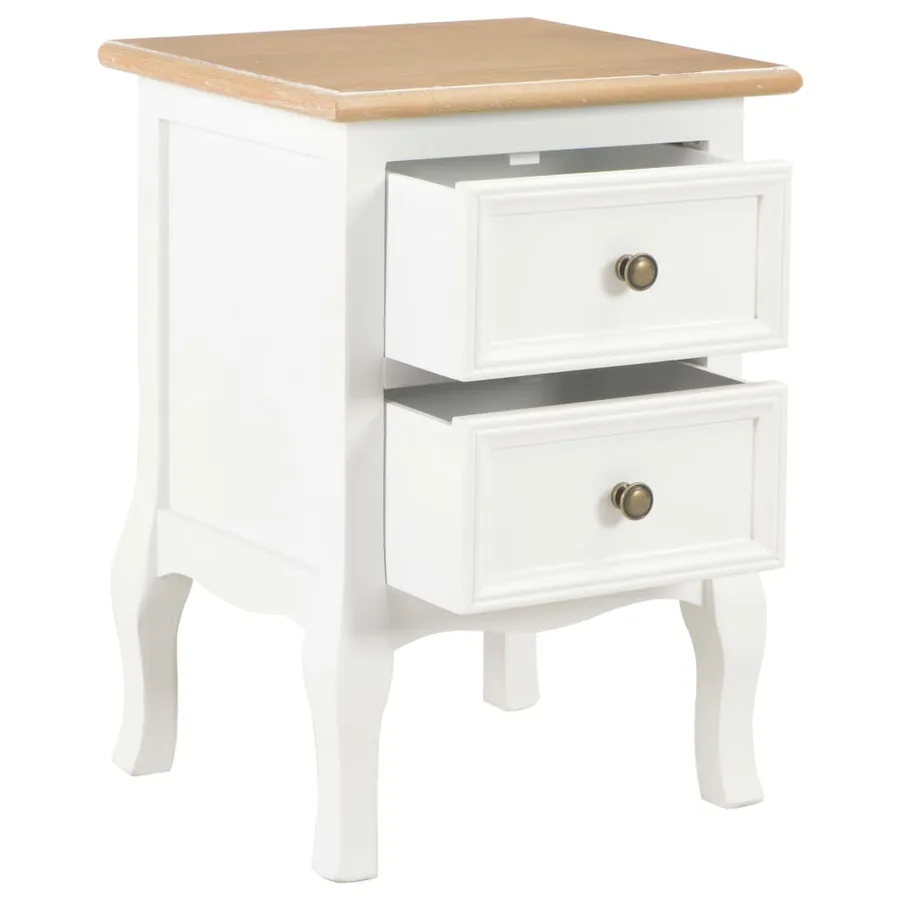 Tables de chevet 2 pcs blanc 35x30x49 cm MDF - 3