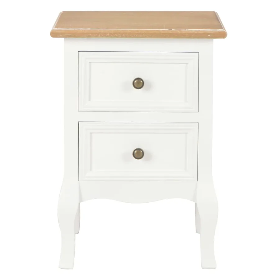 Tables de chevet 2 pcs blanc 35x30x49 cm MDF - 4