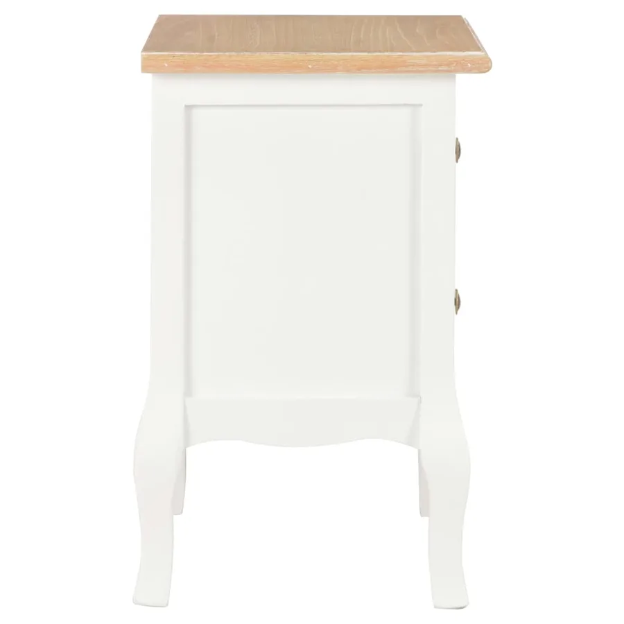 Tables de chevet 2 pcs blanc 35x30x49 cm MDF - 6