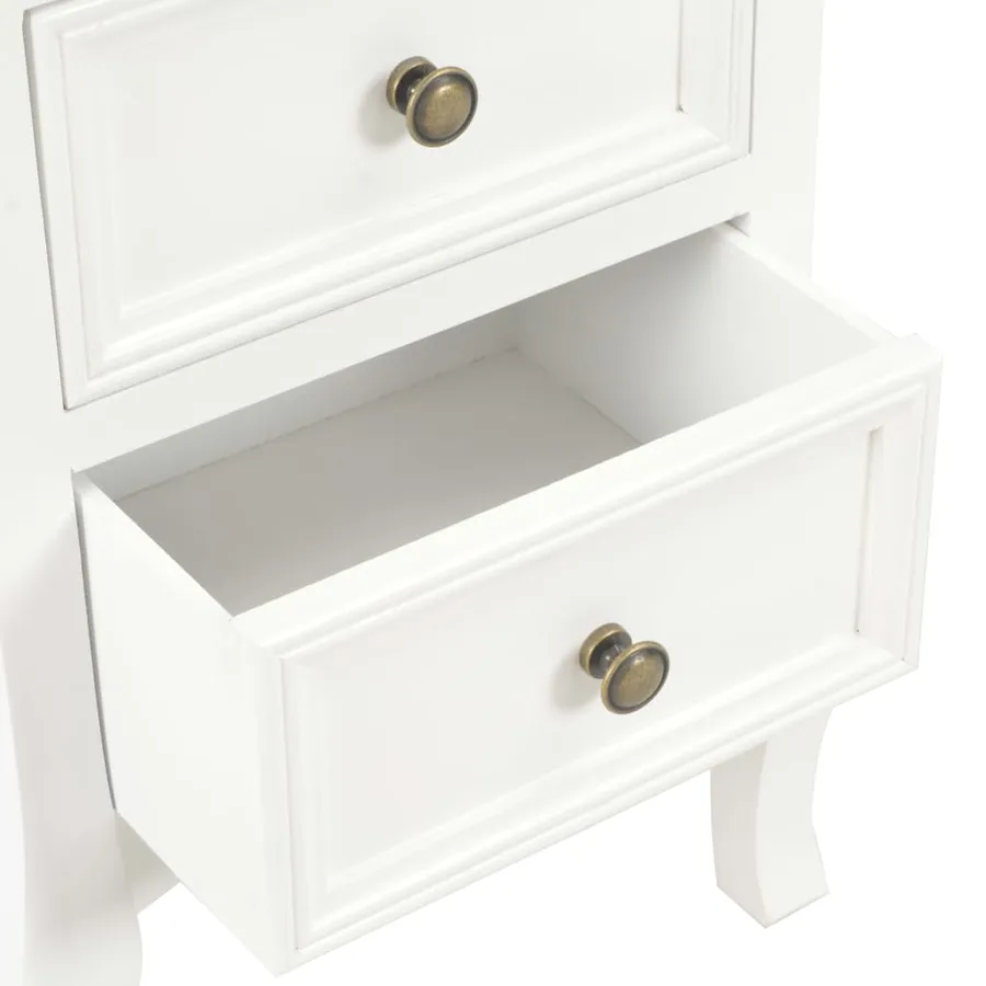 Tables de chevet 2 pcs blanc 35x30x49 cm MDF - 9