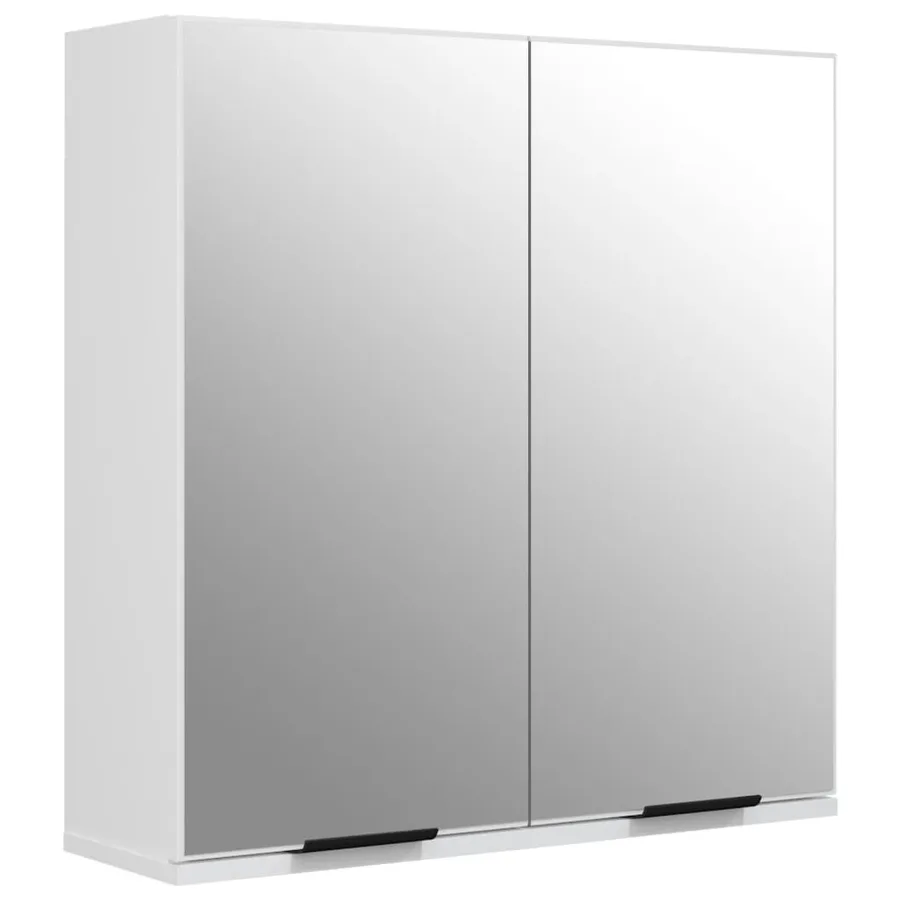 Armoire à miroir de salle de bain Blanc 64x20x67 cm - 2