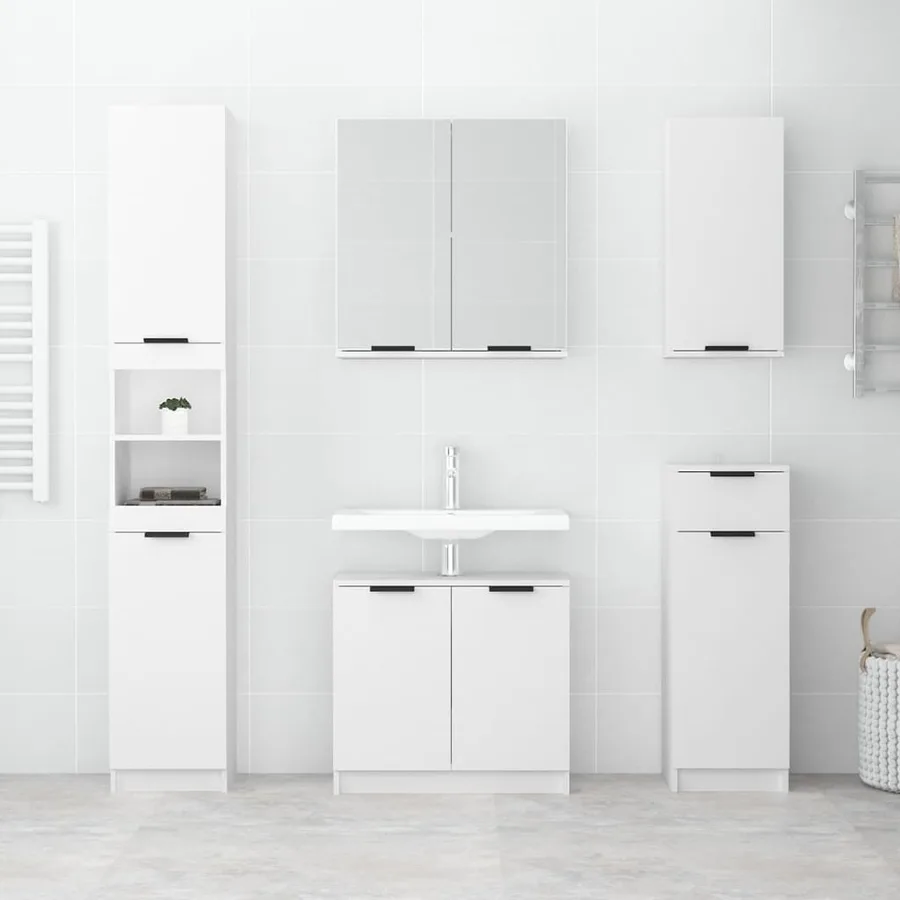 Armoire à miroir de salle de bain Blanc 64x20x67 cm - 3