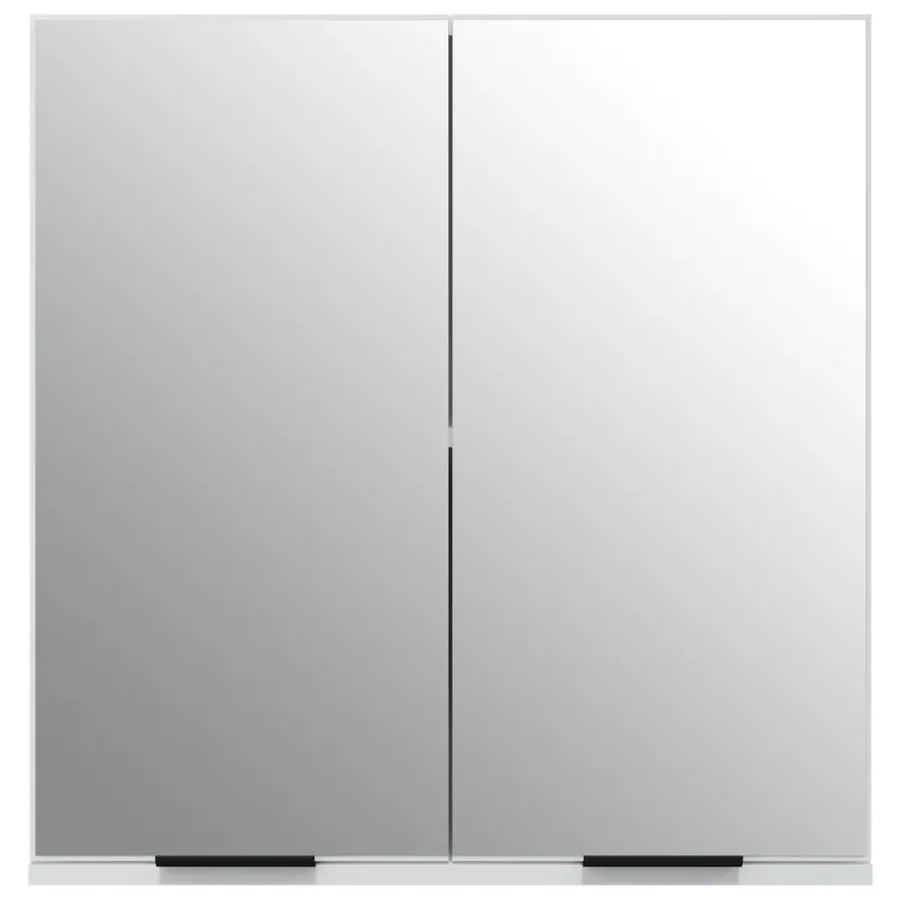 Armoire à miroir de salle de bain Blanc 64x20x67 cm - 6