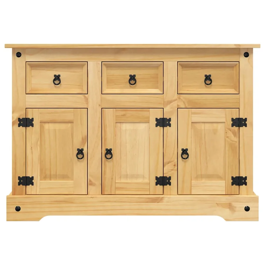Buffet « Corona » marron 112 x 44 x 78 cm Bois massif Pin mexicain - 3