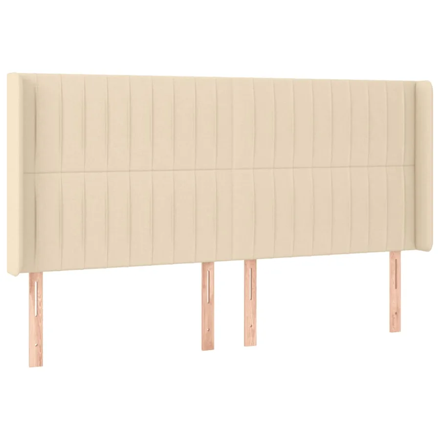 Tête de lit à LED Crème 183x16x118/128 cm Tissu - 3