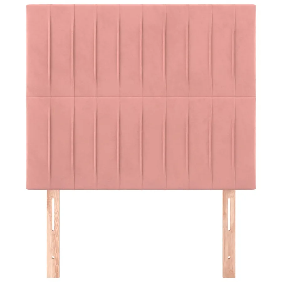 Tête de lit Rose 90x5x118/128 cm Velours - 3