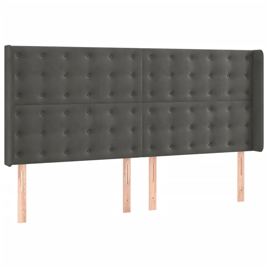 Sommier à lattes de lit matelas et LED Gris foncé 200x200 cm - 7