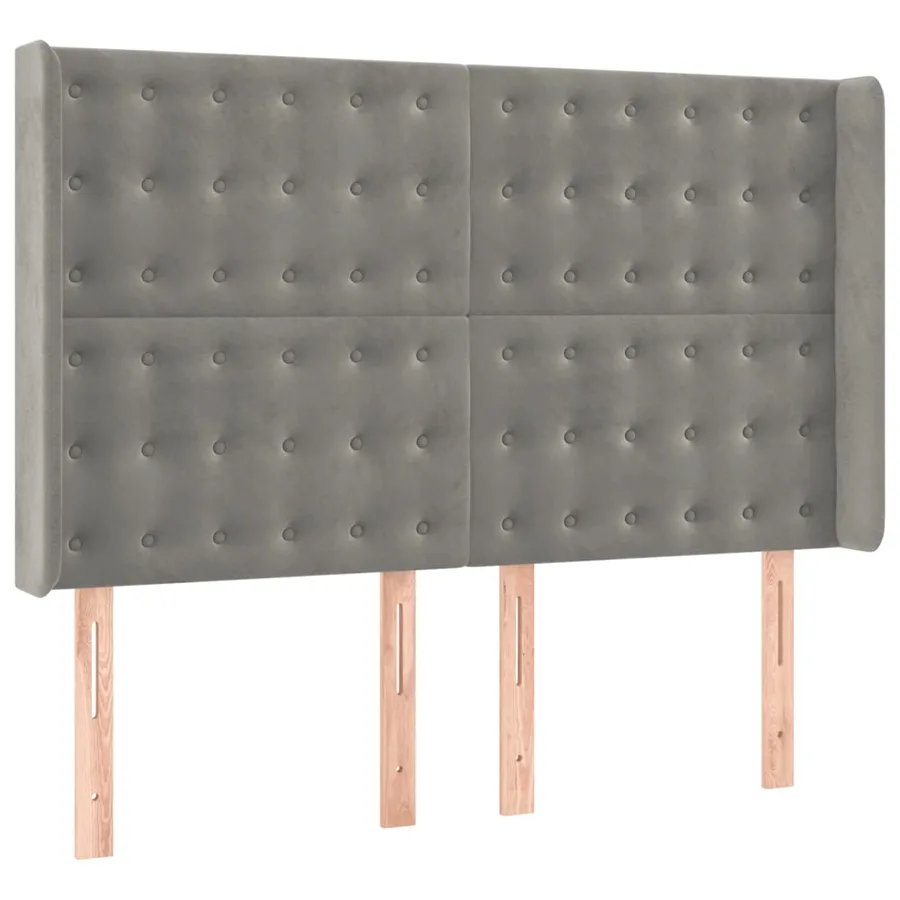 Sommier à lattes de lit matelas et LED Gris clair 140x200 cm - 7