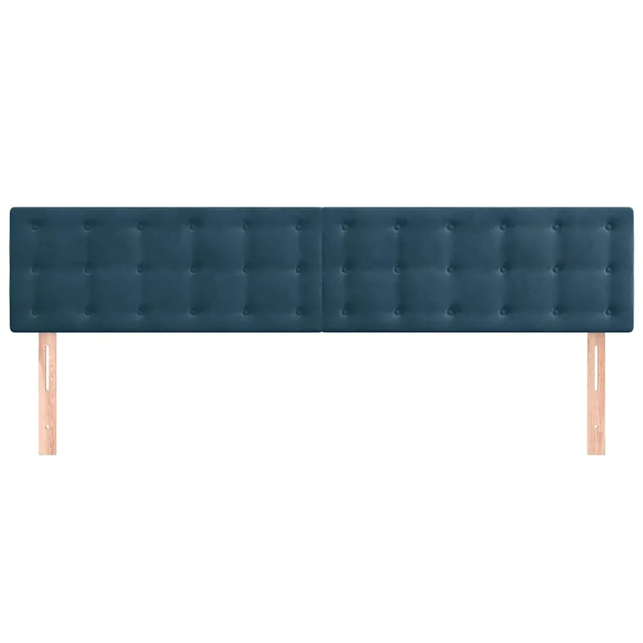 Têtes de lit Bleu foncé 160 x 5 x 78/88 cm Velours - 3