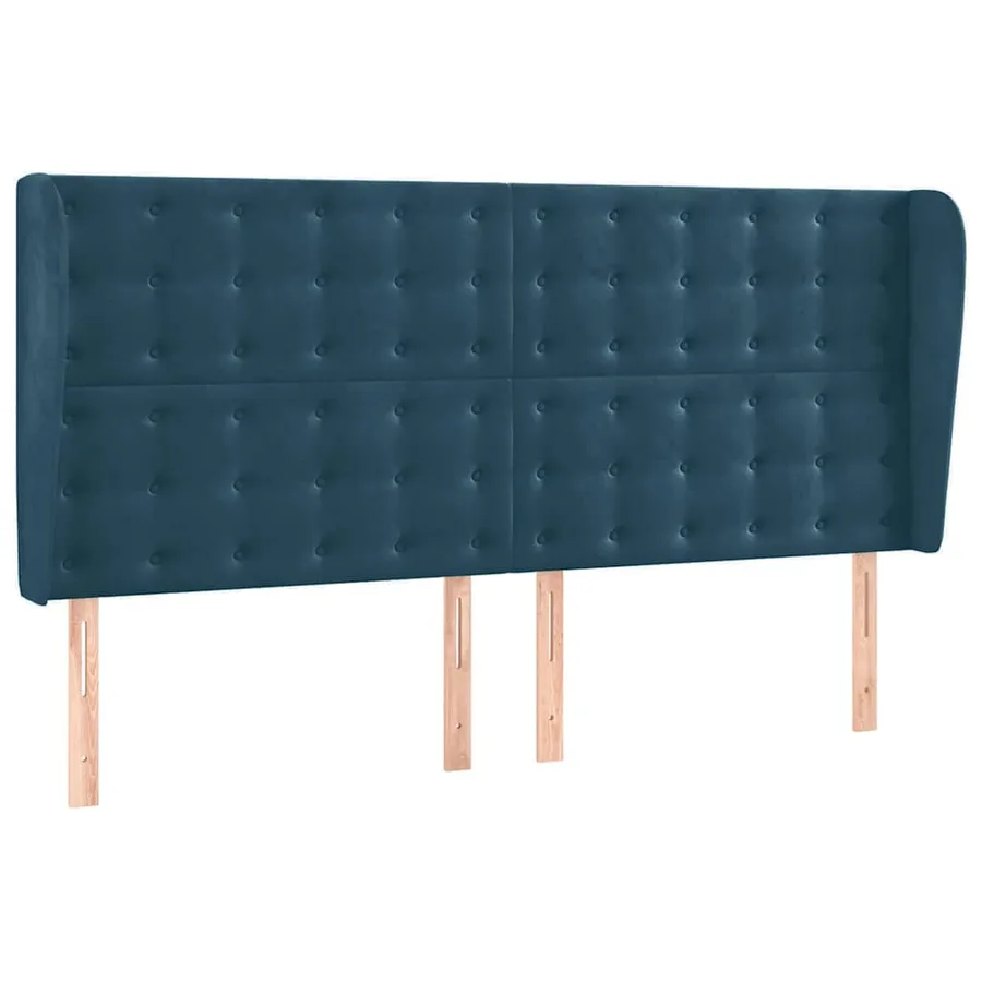 Sommier à lattes de lit matelas et LED Bleu foncé 160x200 cm - 7