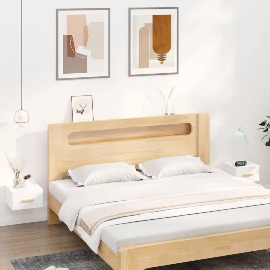 Tables de chevet murales 2 pcs blanc 35x35x20 cm