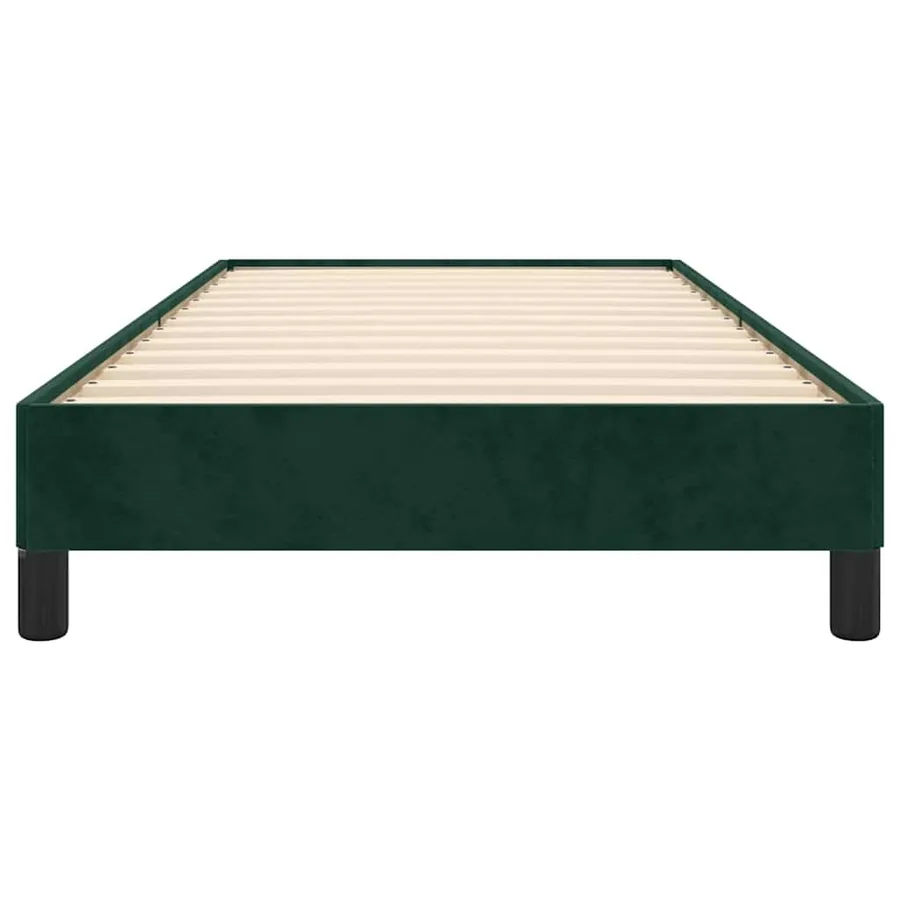 Cadre de lit sans matelas vert foncé 80x200 cm velours - 5