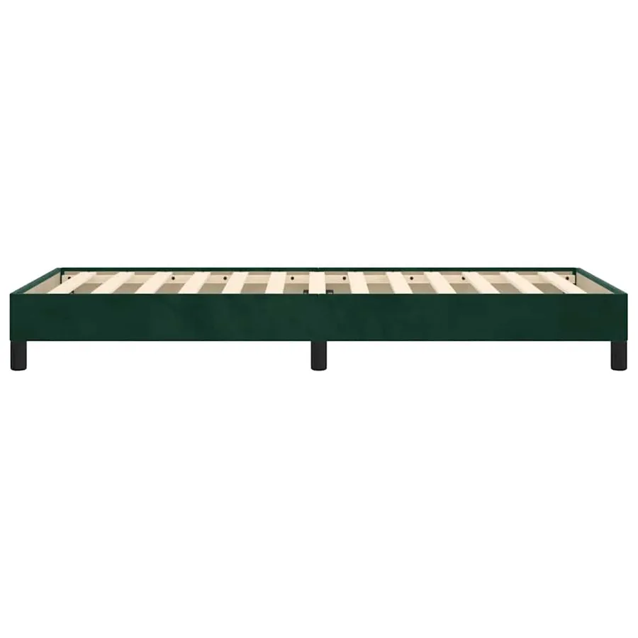Cadre de lit sans matelas vert foncé 80x200 cm velours - 6