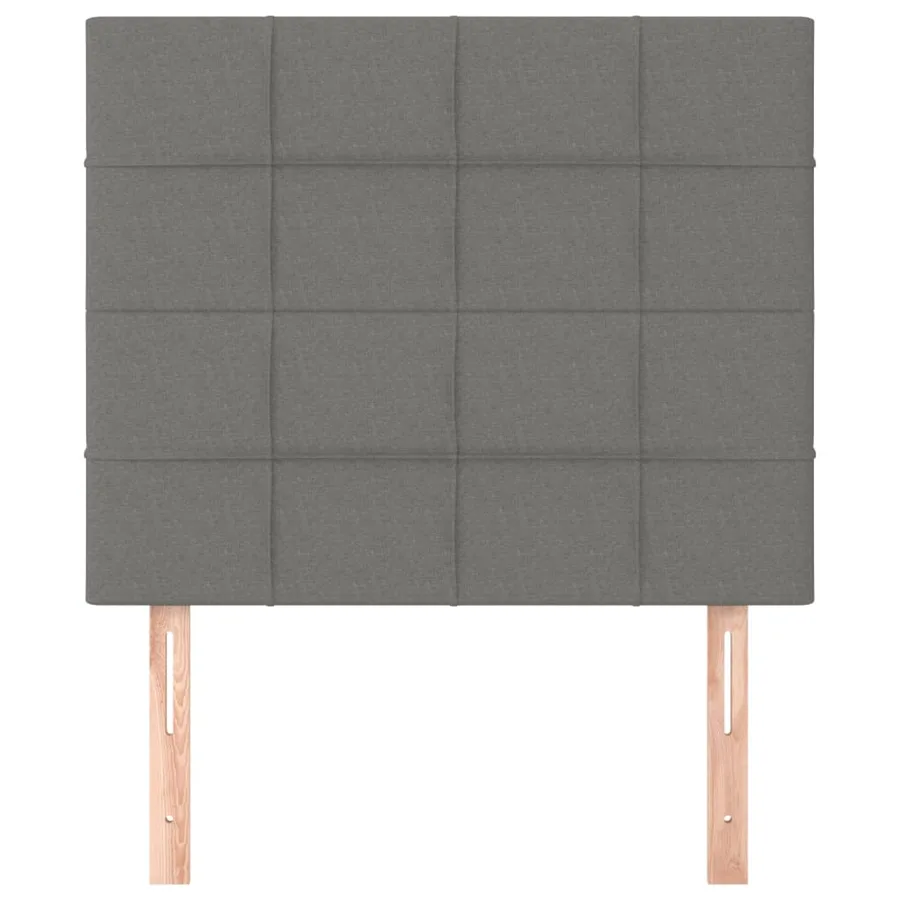 Tête de lit Gris foncé 100x5x118/128 cm Tissu - 3