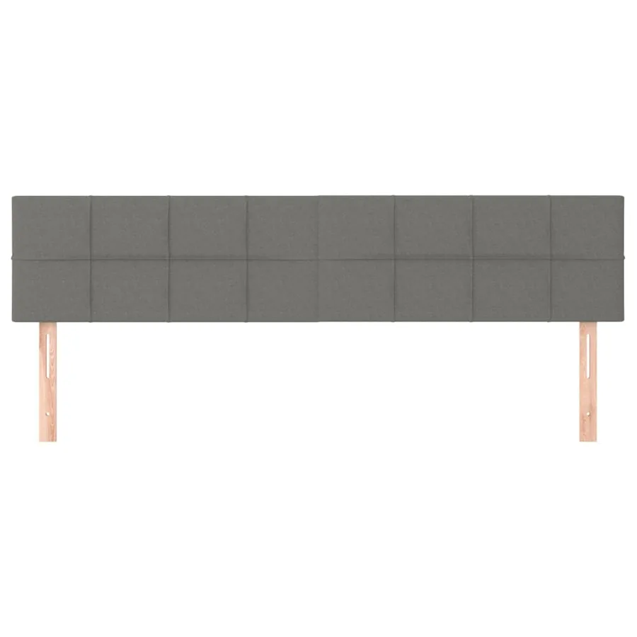 Têtes de lit Gris foncé 200x5x78/88 cm Tissu - 3