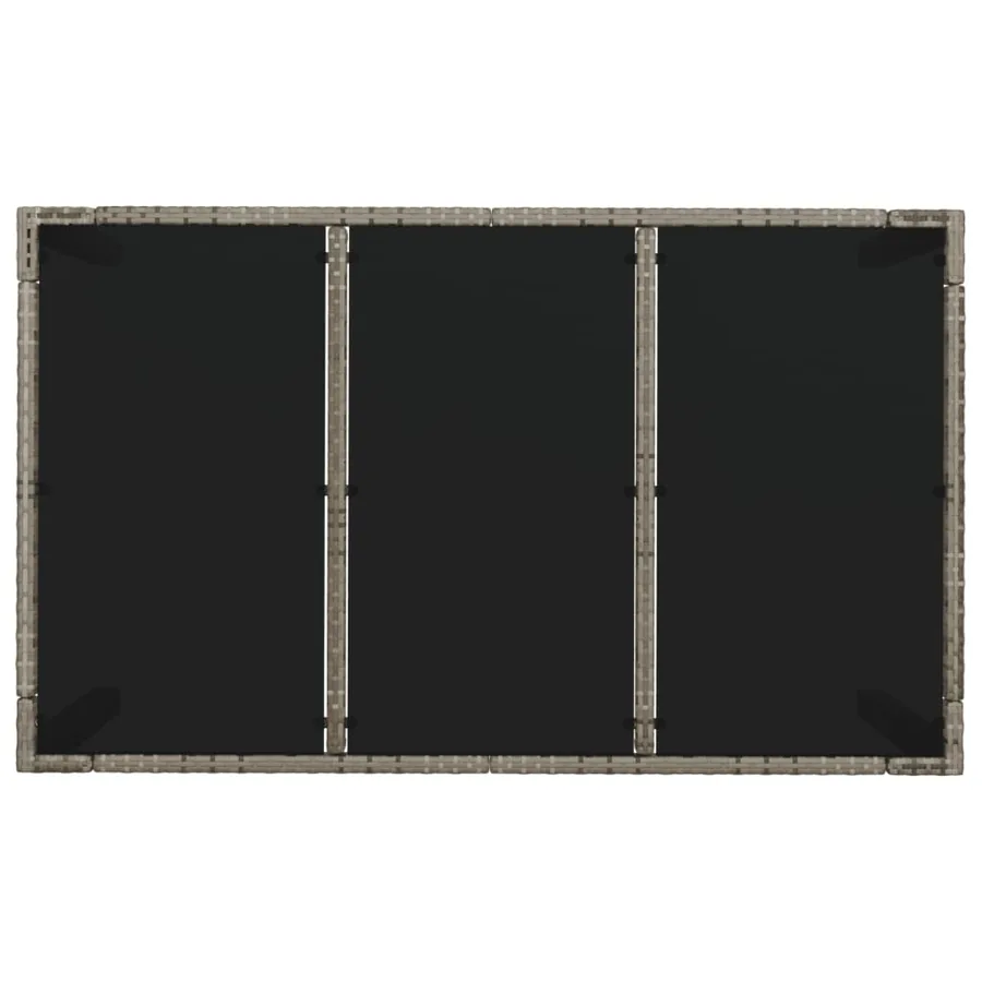 Ensemble à manger jardin et coussins 7 pcs gris rotin - 7