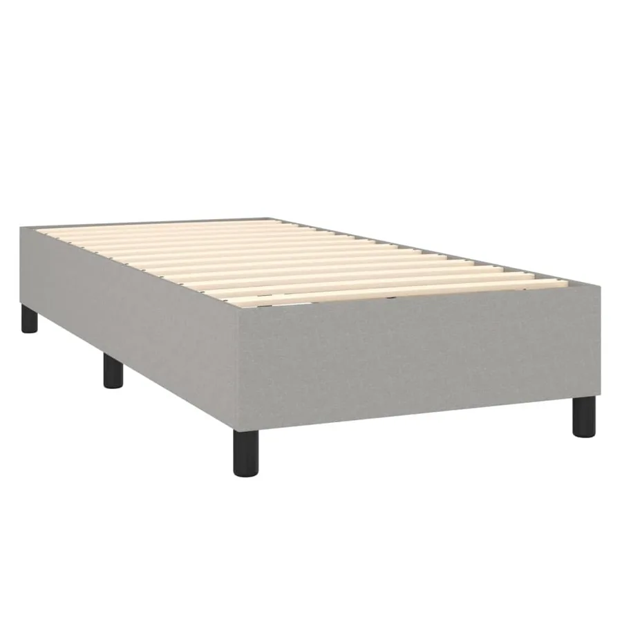 Sommier à lattes de lit avec matelas et LED Gris clair 80x200cm - 5