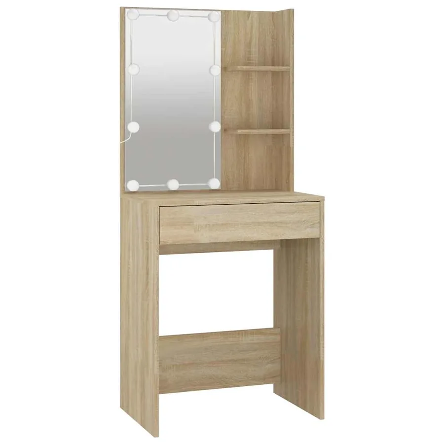 Coiffeuse avec LED Chêne sonoma 60x40x140 cm - 3