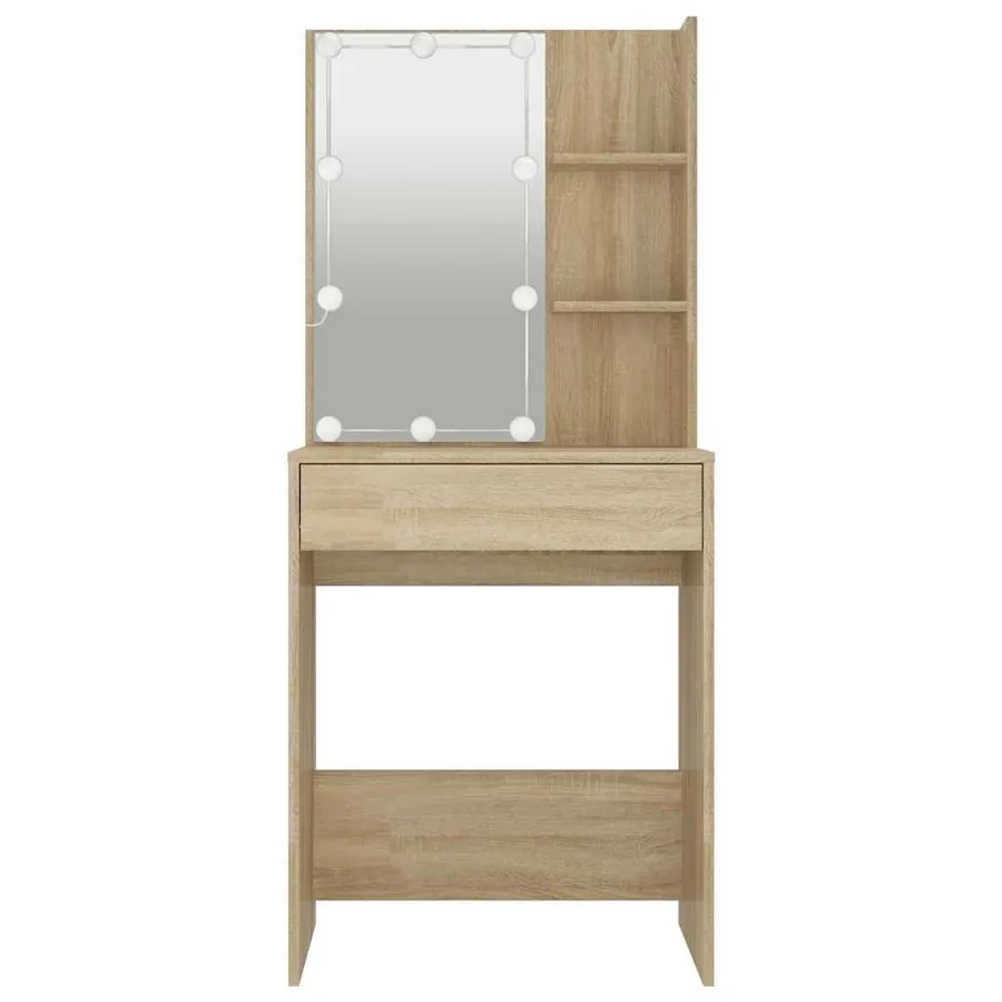 Coiffeuse avec LED Chêne sonoma 60x40x140 cm - 5