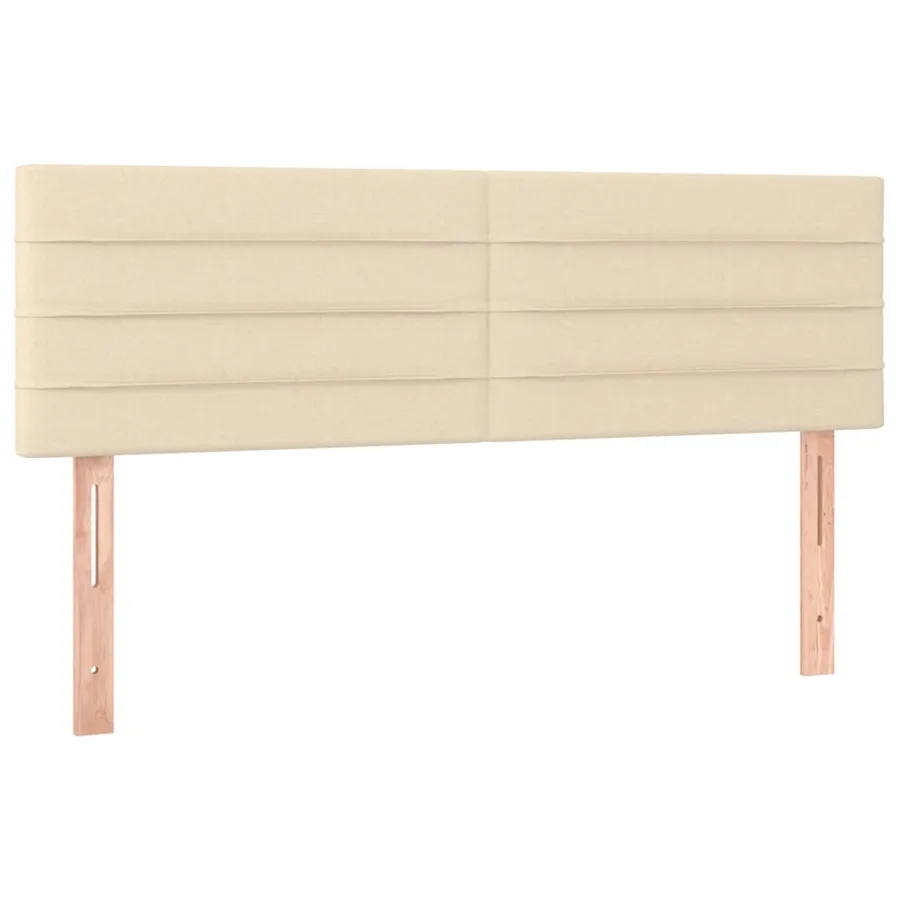 Sommier à lattes de lit avec matelas Crème 140x200 cm Tissu - 6
