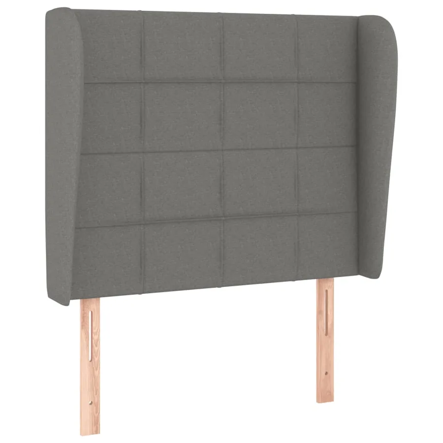 Sommier à lattes de lit et matelas Gris foncé 90x190 cm Tissu - 6