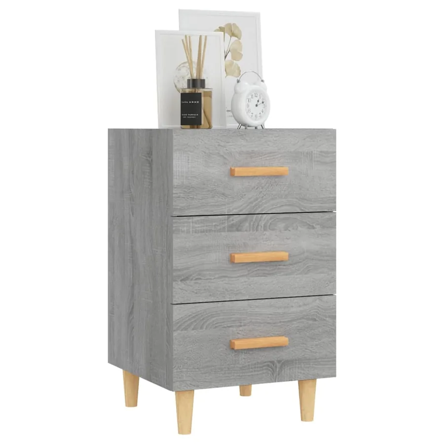 Table de chevet sonoma gris 40x40x66 cm bois d'ingénierie - 7
