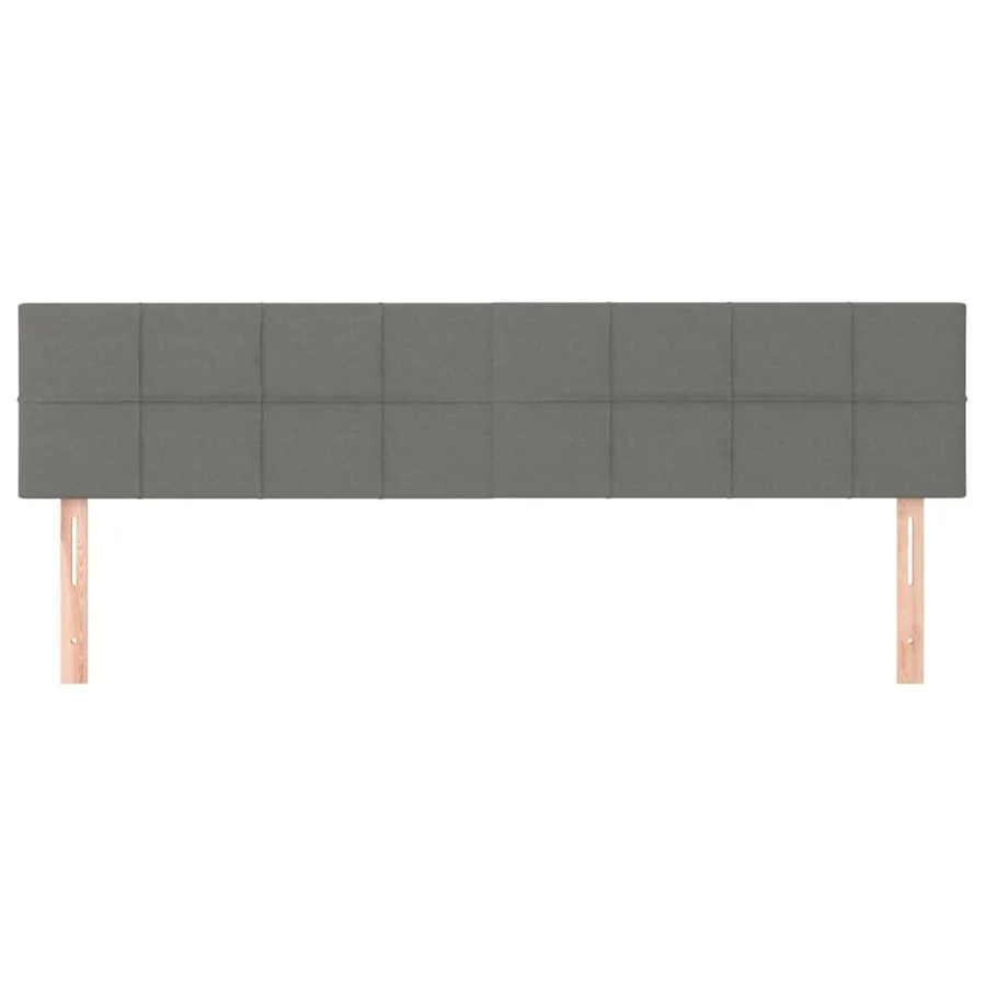 Têtes de lit Gris foncé 180x5x78/88 cm Tissu - 3