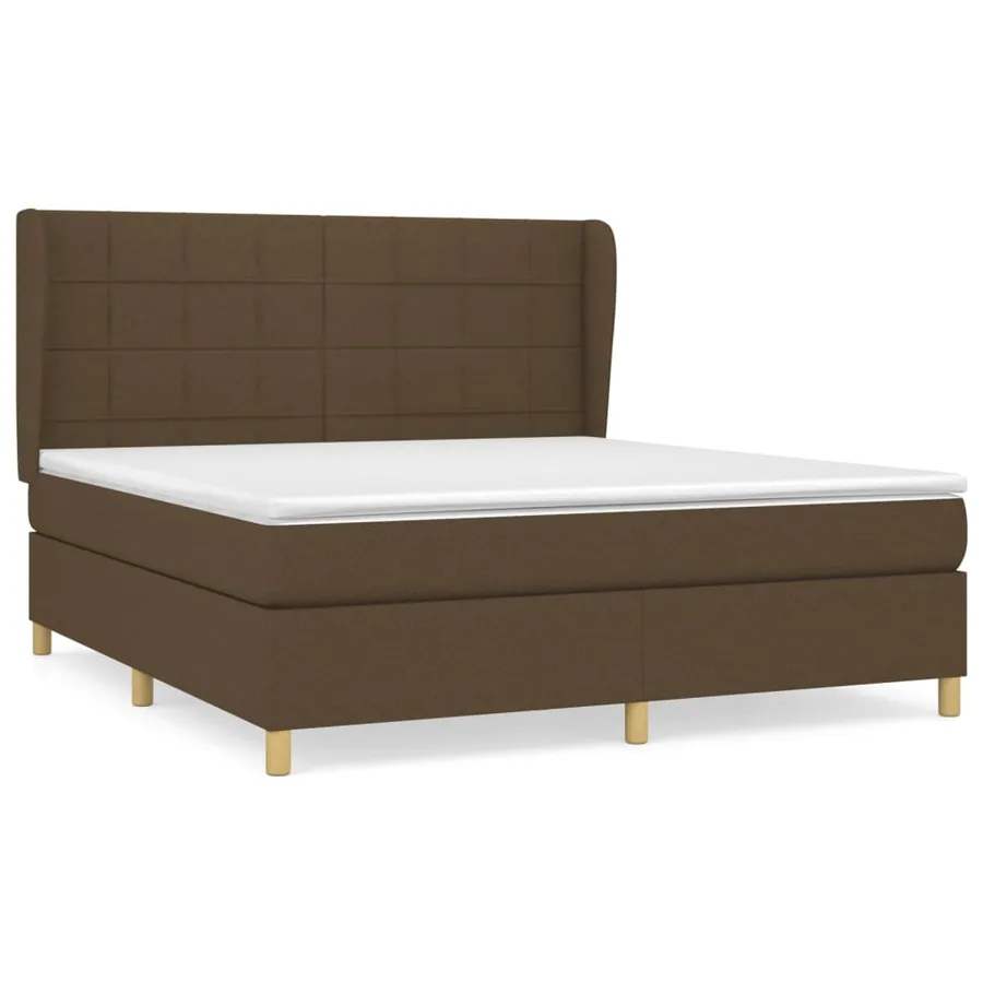 Sommier à lattes de lit avec matelas Marron foncé 180x200 cm - 2