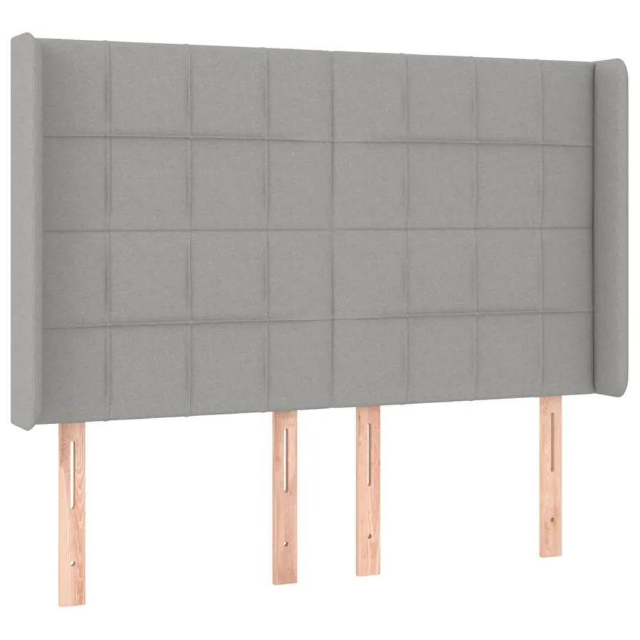 Sommier à lattes de lit et matelas et LED Gris clair 140x190 cm - 7