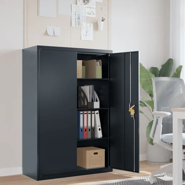 Classeur anthracite 90x40x140 cm acier