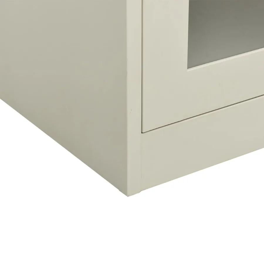 Armoire de bureau Gris clair 90x40x105 cm Acier - 7