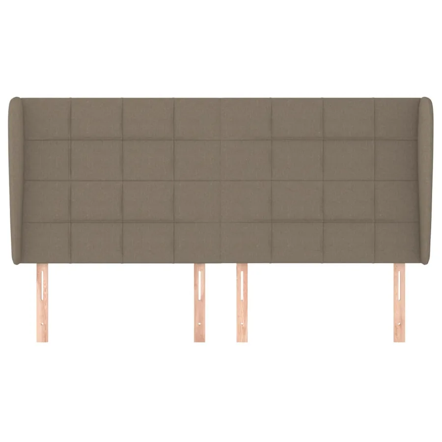 Tête de lit avec oreilles Taupe 163x23x118/128 cm Tissu - 3