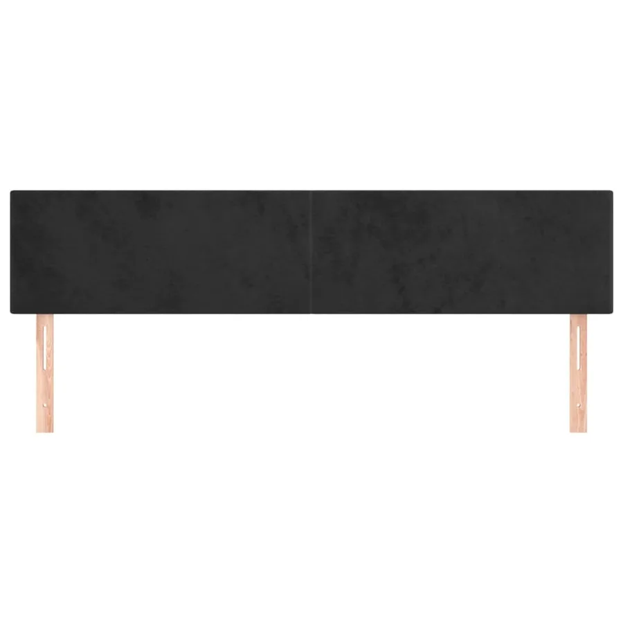 Têtes de lit Noir 200 x 5 x 78/88 cm Velours - 3