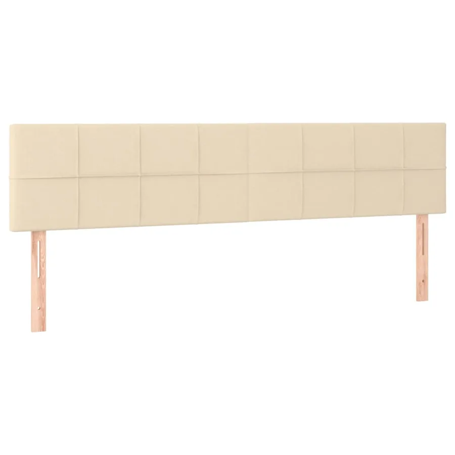 Sommier à lattes de lit avec matelas Crème 200x200 cm Tissu - 6